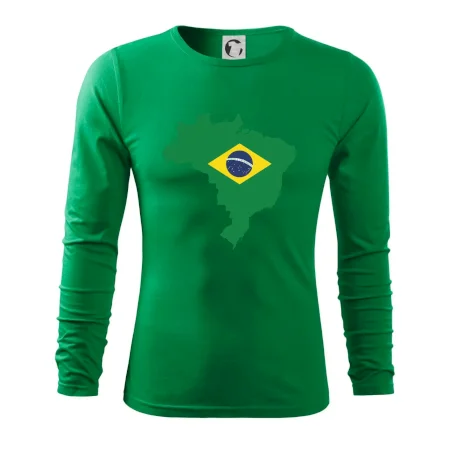 Brazílie vlajka v mapě