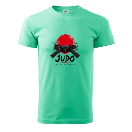 Judo černý pás a červené slunce eat sleep repeat