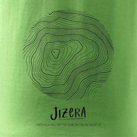Jizera - vrstevnice v kruhu