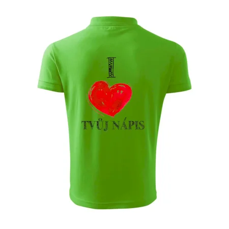 I love malované srdce - vlastní nápis