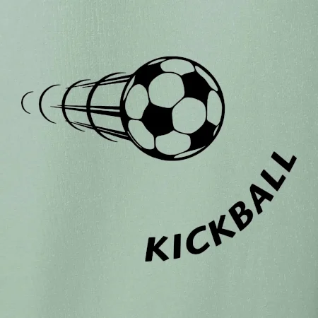 Kickball nápis šikmo