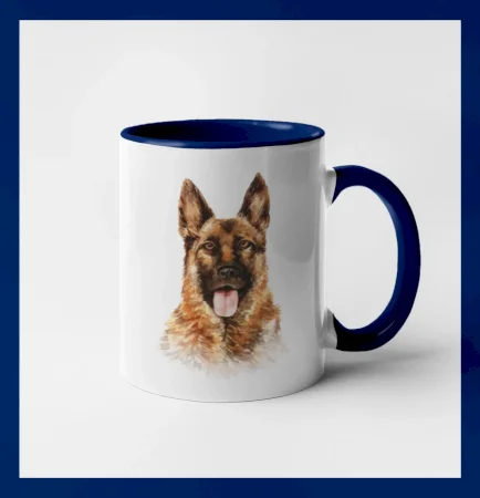 German shepherd - vodová barva