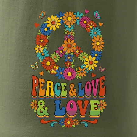 Peace and love - na výšku s květy