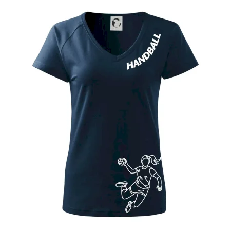 Handball nápis šikmo  - holka