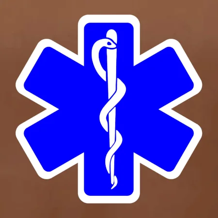 Rescue - Hvězda na prsu +  nápis na zádech