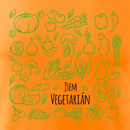 Jsem vegetarián - zelenina ve čtverci