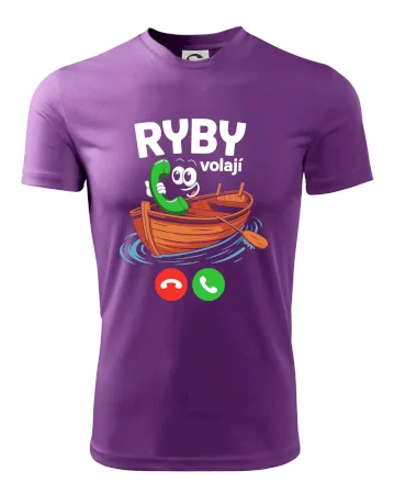 Karikatura ryby volají