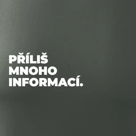 PŘÍLIŠ MNOHO INFORMACÍ.