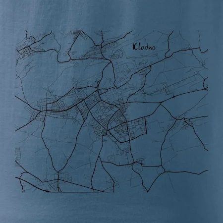 Černobílá mapa Kladno