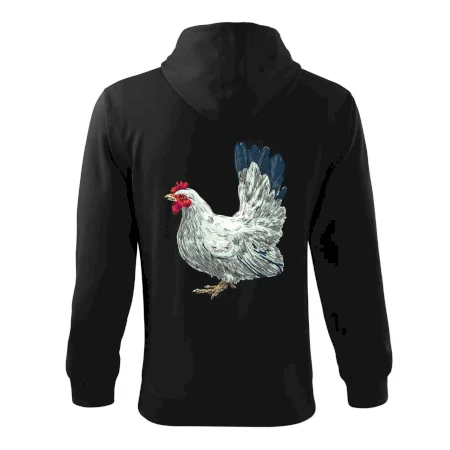 Slepice kreslená bílá