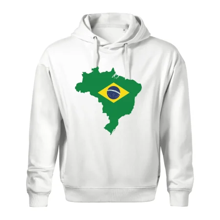 Brazílie vlajka v mapě