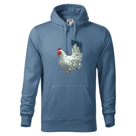 Slepice kreslená bílá