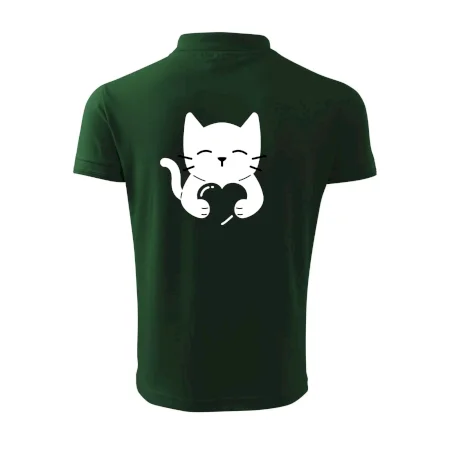 Kočka drží srdce