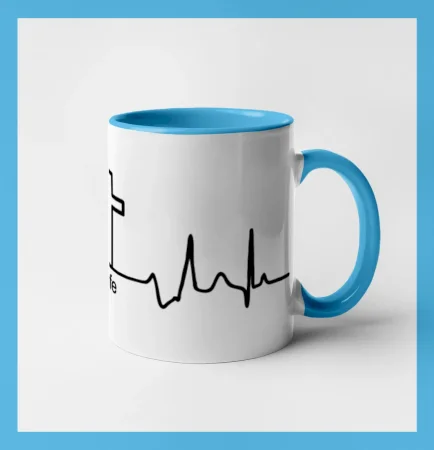 Jesus Saved My Life kříž ekg