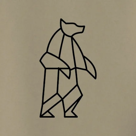 Geometrie lední medvěd stojící