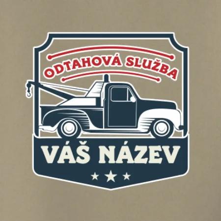 Odtahová služba - erb - červený nápis