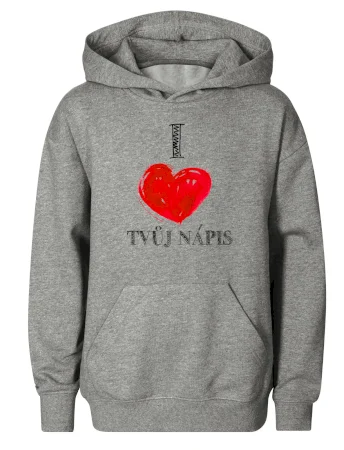 I love malované srdce - vlastní nápis