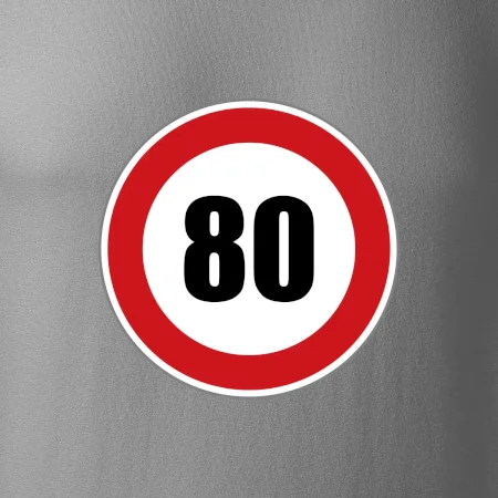 Dopravní značka - omezení rychlosti 80