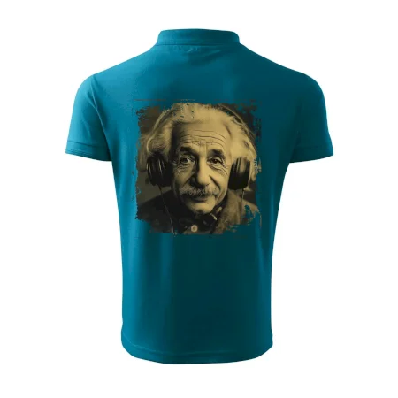 Albert se sluchátky