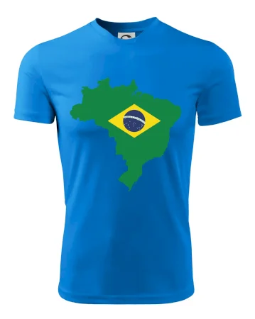Brazílie vlajka v mapě