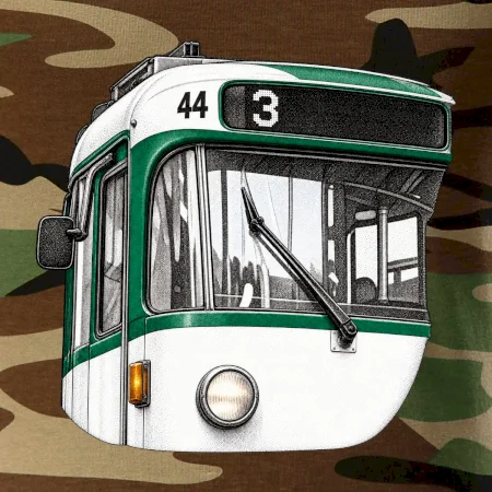 Detail čela T3R SLF tečkovaná perokresba