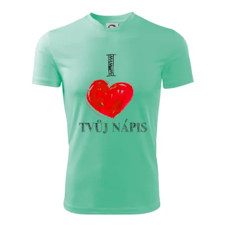 I love malované srdce - vlastní nápis