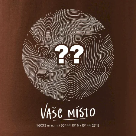 Vaše místo - vrstevnice v kruhu
