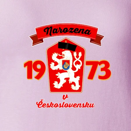 Narozena v Československu - Přelepený znak 1973
