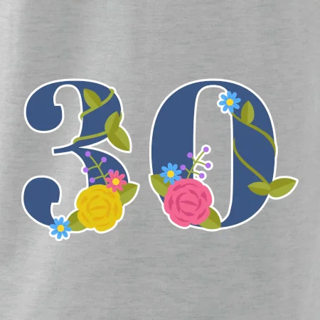Květinové číslo kreslené - 30