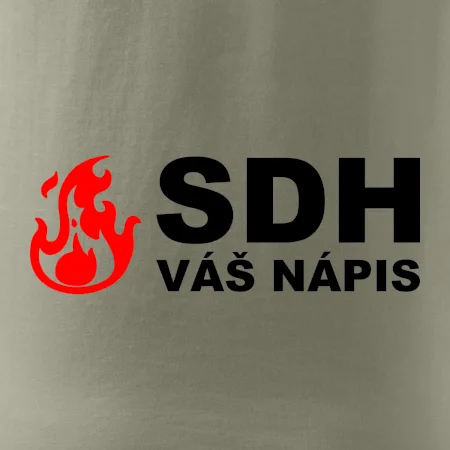 SDH nápis (oheň, název sboru - vlastní nápis)