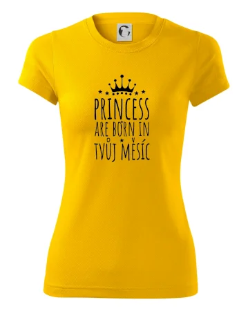Princesses are born in (vlastní nápis měsíc narození)