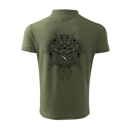 Steampunk sova černobílá