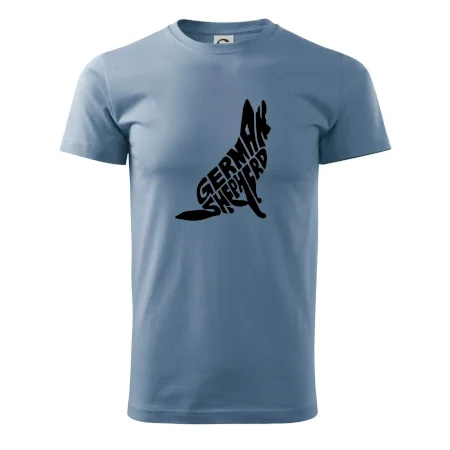 Německý ovčák sedící napis