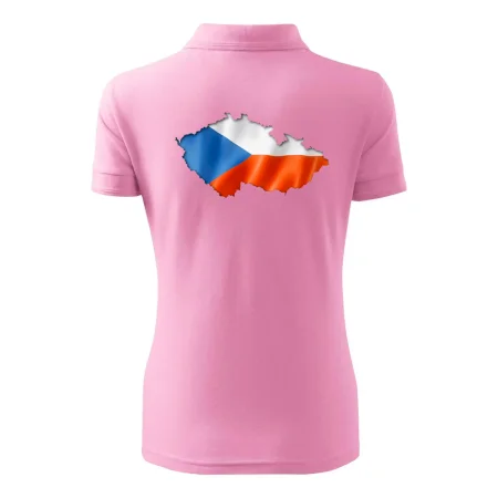 Česká vlajka v obrysu republiky