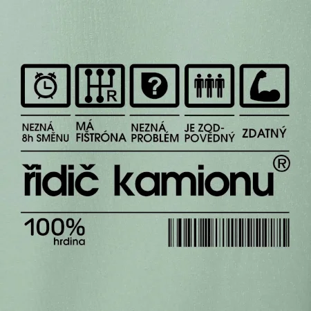 Čárový kód řidič kamionu