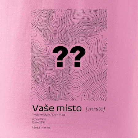 Vaše místo - vrstevnice v obdélníku