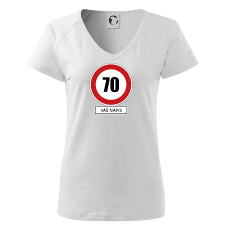 Dopravní značka - rychlost 70 - váš nápis