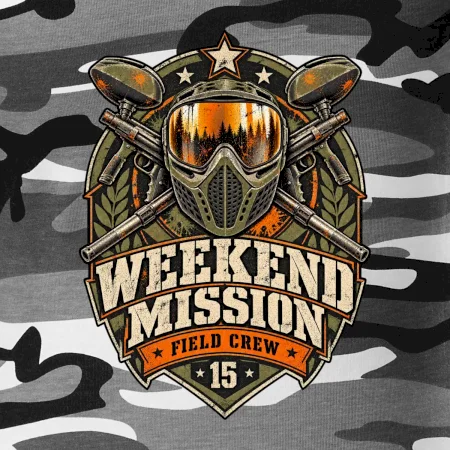 Víkendová mise vintage paintball odznak