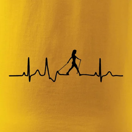 EKG nordic walking žena