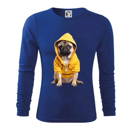 Mops v mikině