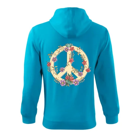 Peace symbol pískový