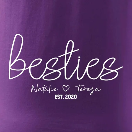 Párové mikiny - Besties Jména a rok