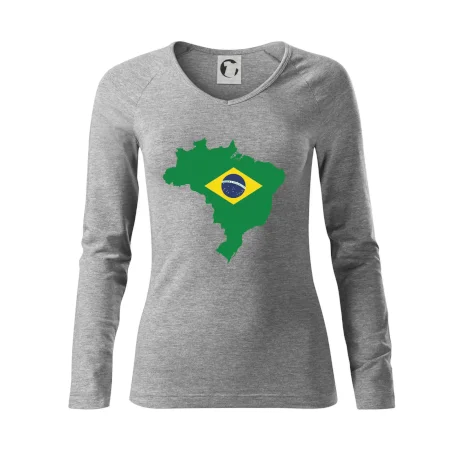 Brazílie vlajka v mapě
