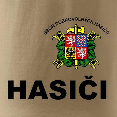 SDH znak + nápis + nápis hasiči na zádech
