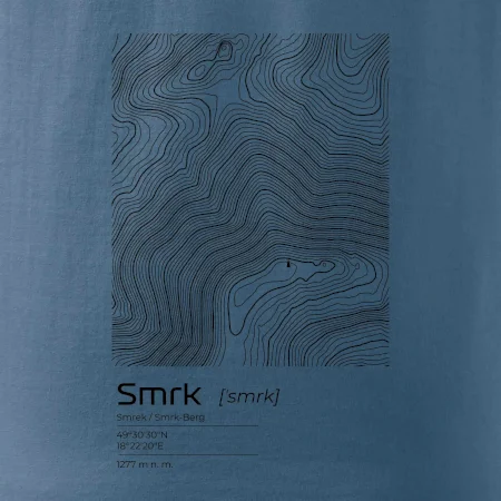 Smrk - vrstevnice v obdélníku