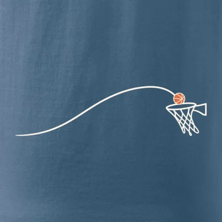Minimalistická trajektorie míče do koše