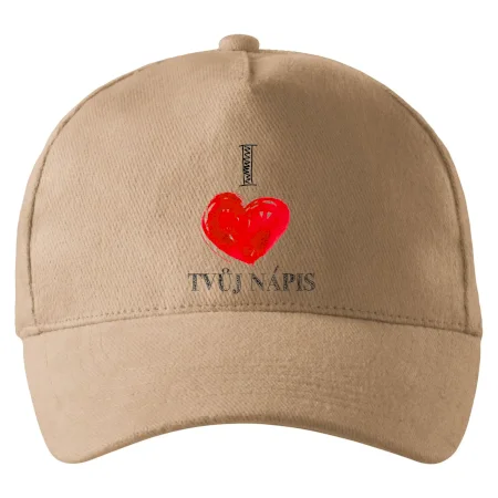I love malované srdce - vlastní nápis