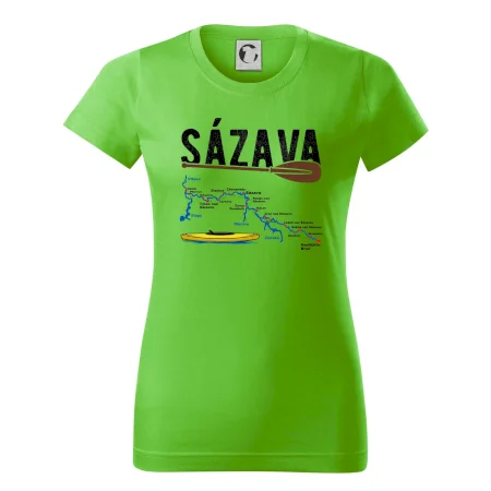 Mapa řeky Sázavy