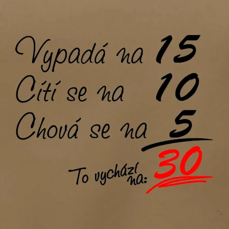 Vypadá, cítí se, chová se - 30 let