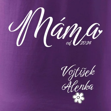 Máma od roku + jména dětí dole vlevo